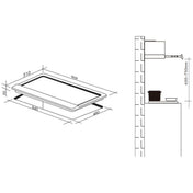 Artusi 90cm Matte Black Gas Cooktop AGH91MB