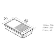 Artusi 104cm Gloss Black Built-In BBQ ABBQ1B