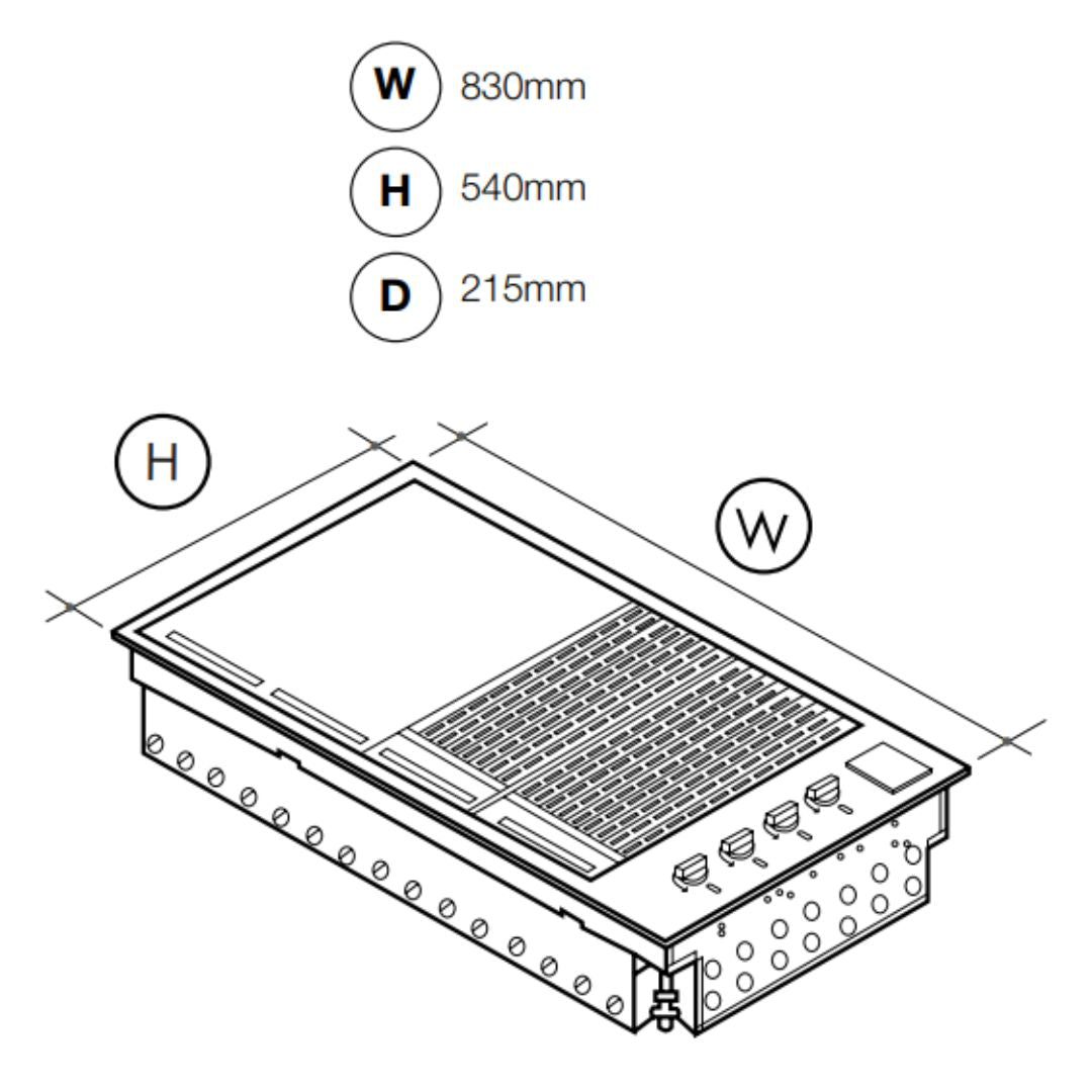 Artusi 80cm Stainless Steel Built-In BBQ ABBQM2