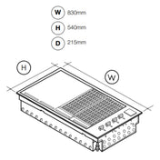 Artusi 80cm Stainless Steel Built-In BBQ ABBQM2