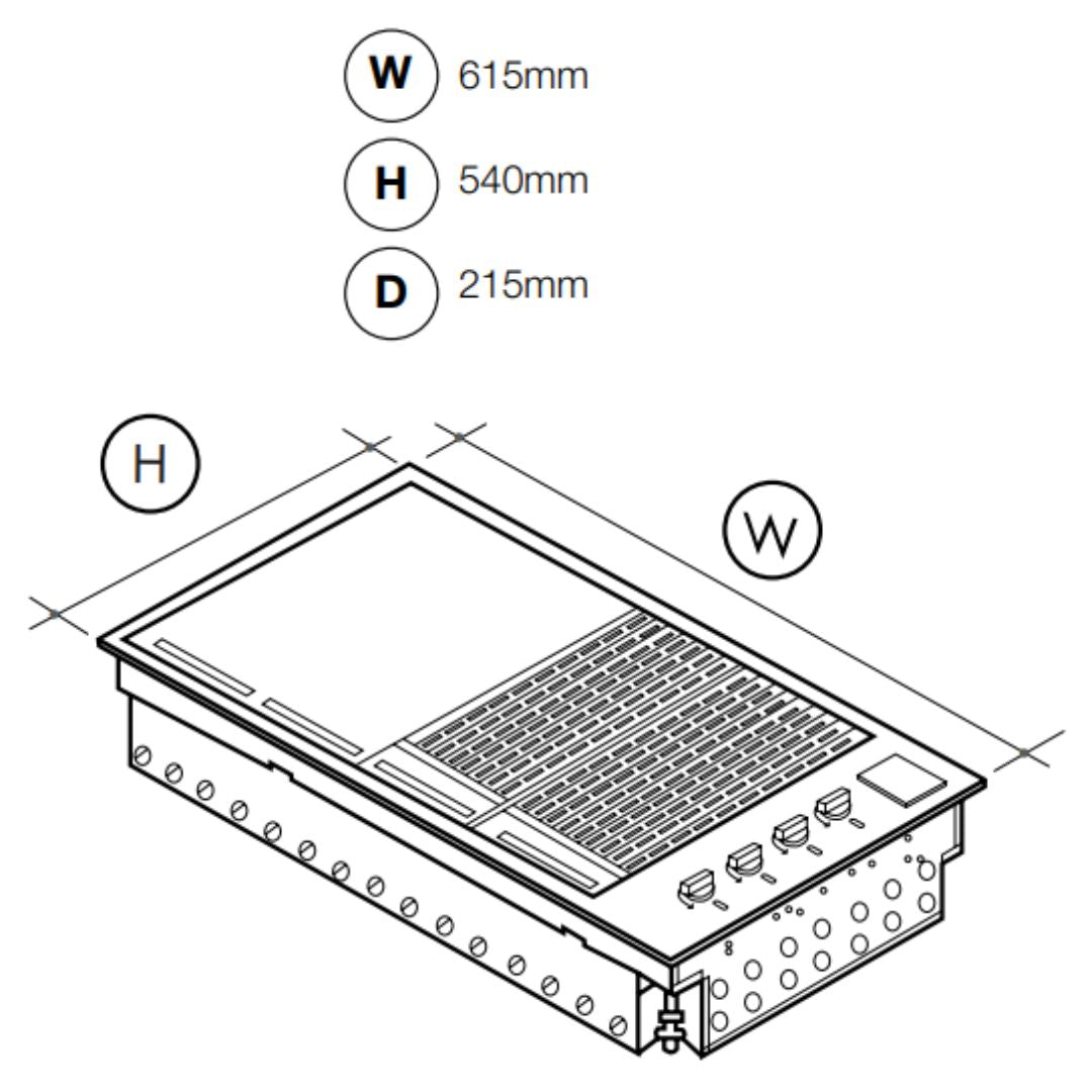 Artusi 60cm Stainless Steel Built-In BBQ ABBQM3
