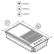 Artusi 60cm Stainless Steel Built-In BBQ ABBQM3