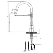 Artusi Brushed Gold Fixed Gooseneck Mixer Tap ASM501BG