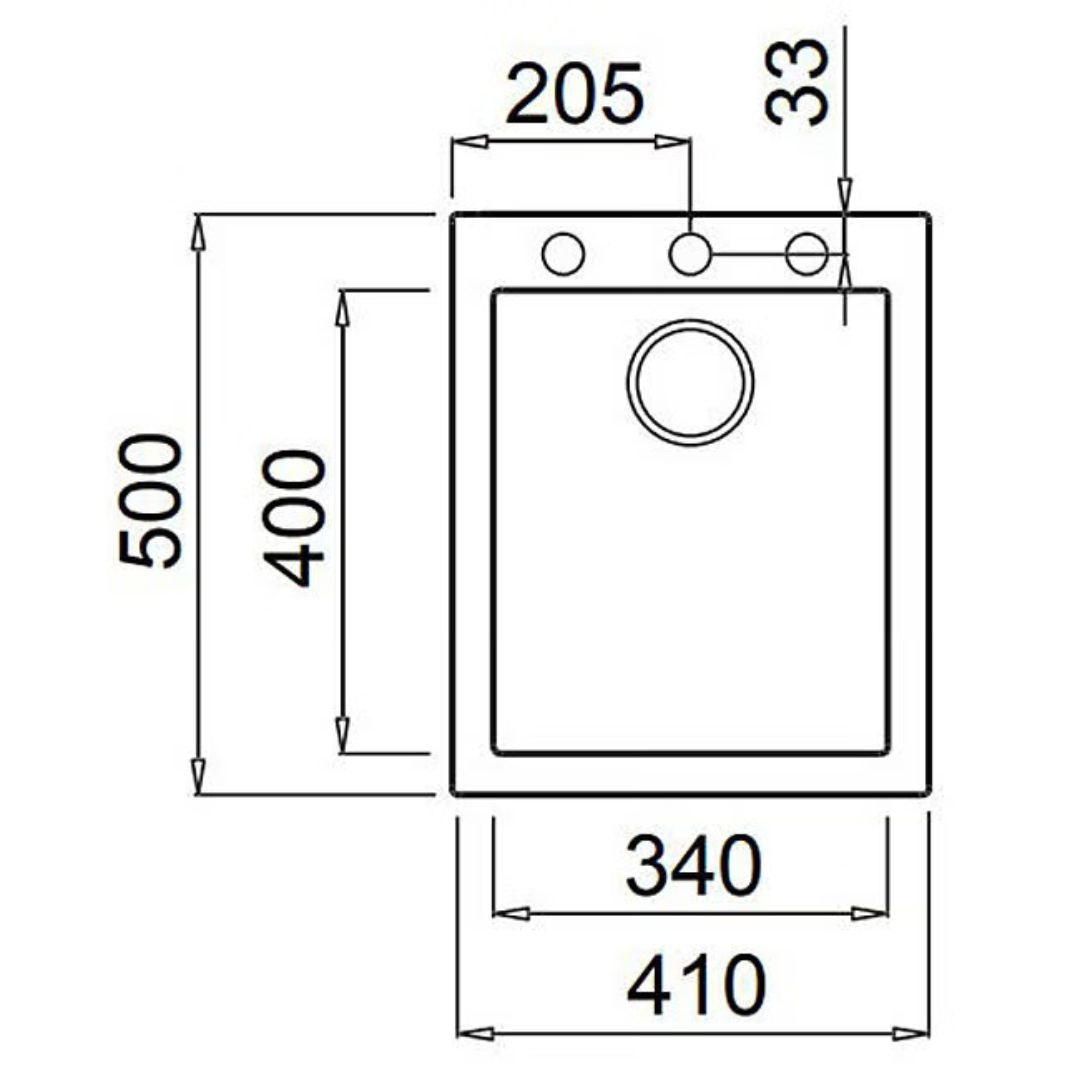 Artusi Granitek Single Bowl Sink AGS411W