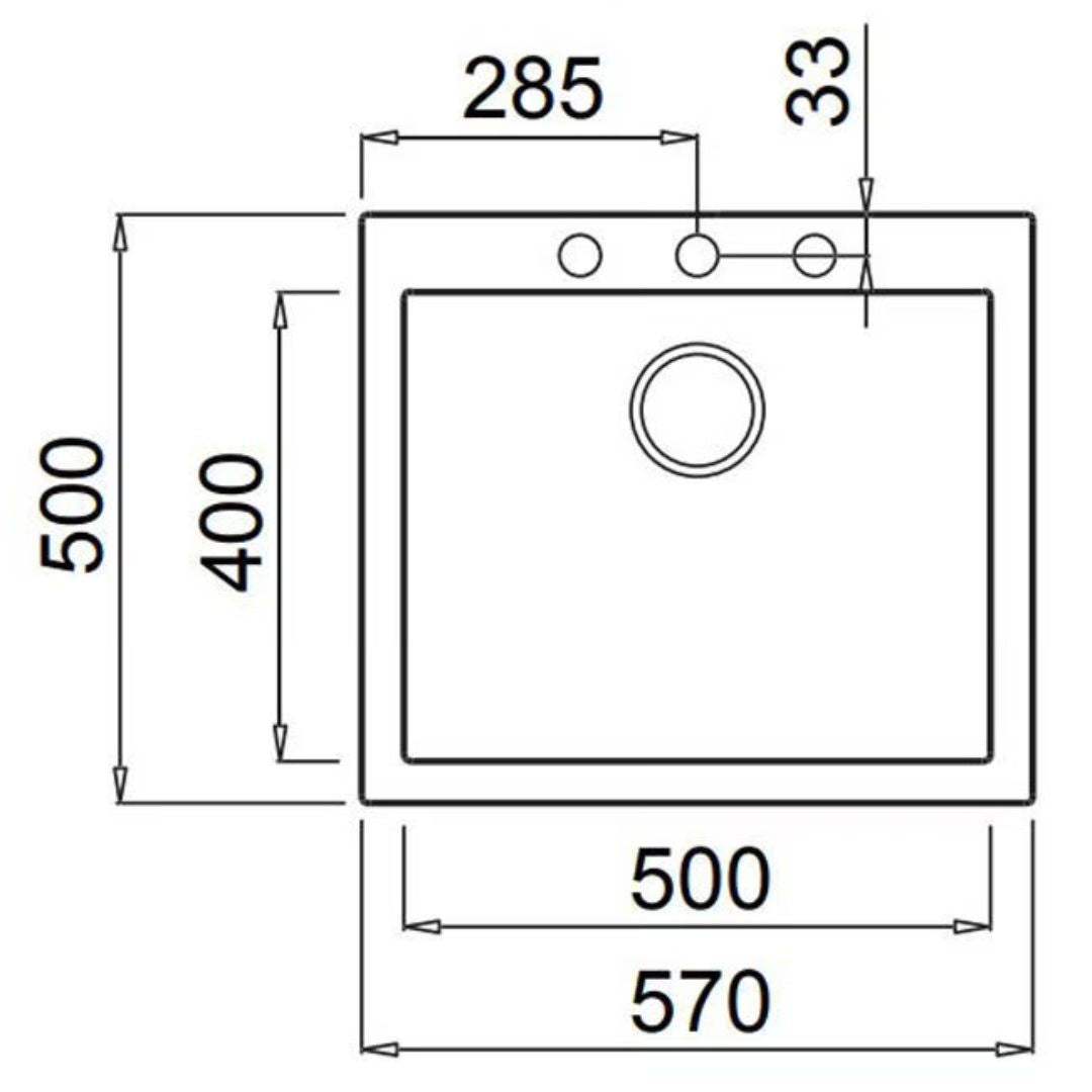 Artusi Granitek Single Bowl Sink AGS571W