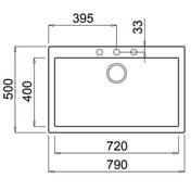Artusi Granitek Single Bowl Sink AGS791W