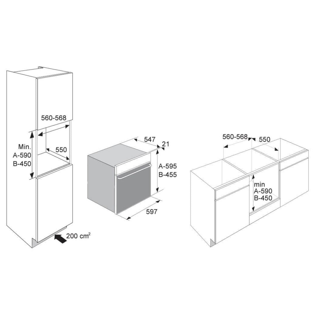 Asko 60cm Pyrolytic Built-In Oven OP8678G - Factory Seconds