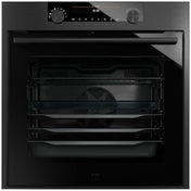 Asko 60cm Pyrolytic Black Steel Built-In Oven OP8687B - Factory Seconds