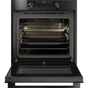 Asko 60cm Pyrolytic Black Steel Built-In Oven OP8687B - Factory Seconds