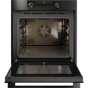 Asko 60cm Pyrolytic Black Steel Built-In Oven OP8687B - Factory Seconds