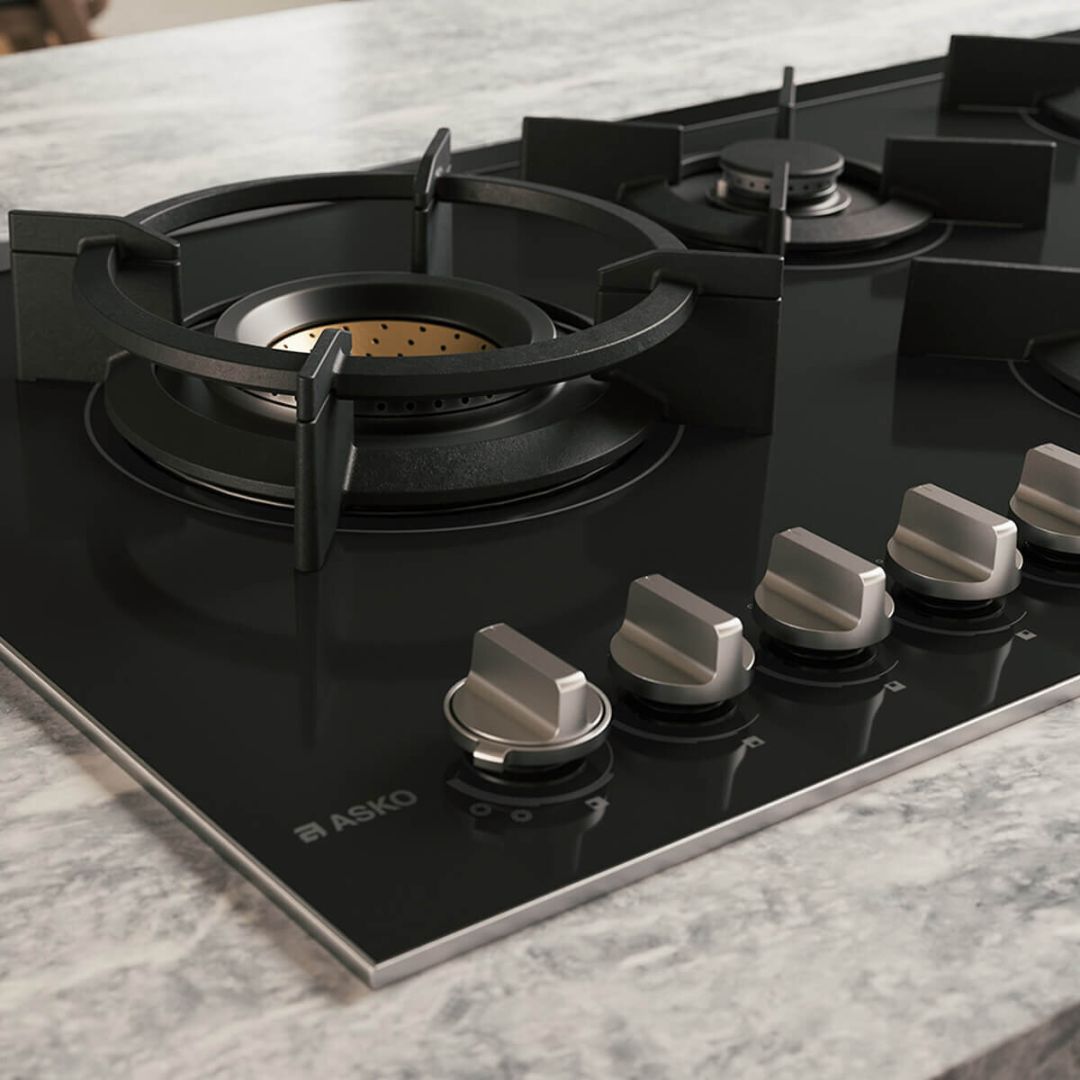 Asko 90cm Natural Gas Cooktop HG8953BGD1 - Factory Seconds