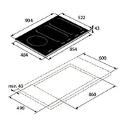 Asko 90cm Pro Series Induction Cooktop HI1975G - Factory Seconds