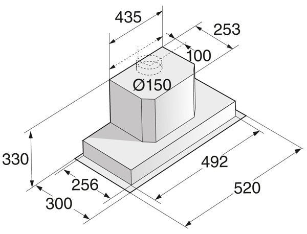 Asko 52cm Concealed Rangehood CC4525S - Factory Seconds