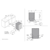 Asko 60cm Built Under Dishwasher Black Steel DBI565IK.BS.AU - Factory Seconds