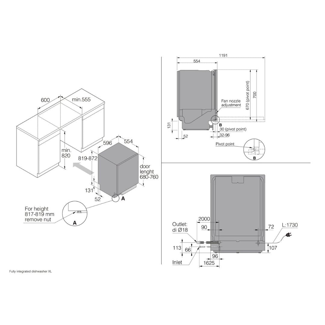 Asko Fully Integrated Dishwasher DFI564D.AU - Carton Damage
