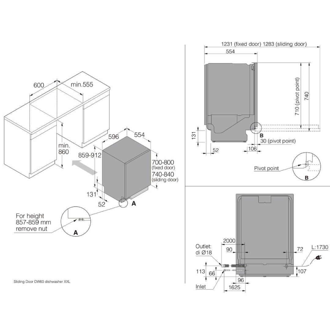 Asko 60cm Style Fully Integrated Tall Tub Dishwasher DSD767UXXL.AU - Factory Seconds