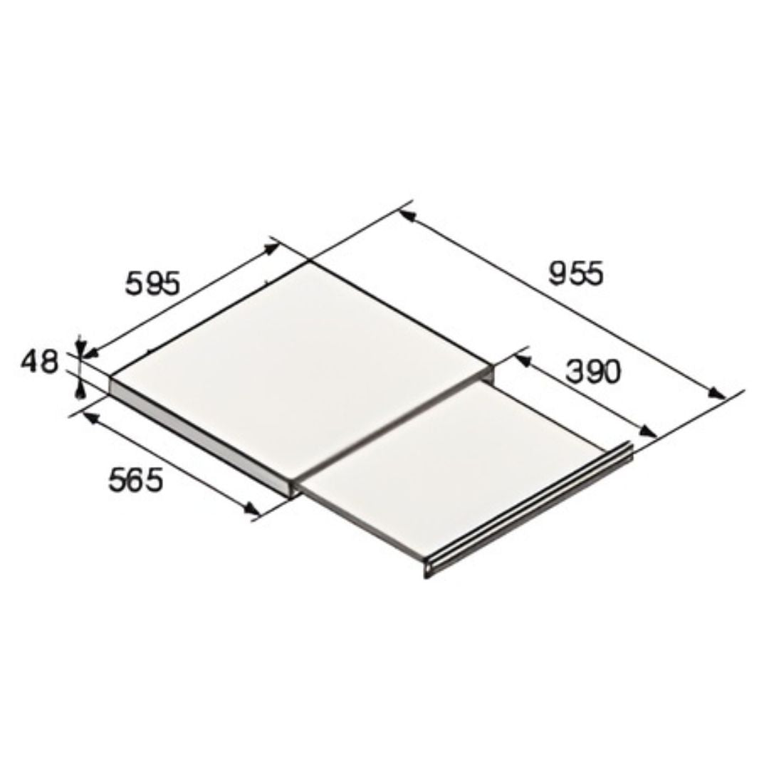 Asko Laundry Pull-out Stacking Kit Titanium HSS1053T - Factory Seconds