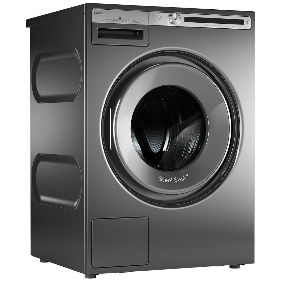Asko 8kg ProWash Logic Front Load Washing Machine Titanium W4086P.T.AU - Factory Seconds