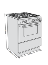 Load image into Gallery viewer, Belling 60cm Dual Fuel Freestanding Electric Oven BFS60SCDF - Clearance Discount
