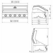 Beefeater 1600 Series SS 5 Burner Built-In BBQ BBG1650SA - Factory Seconds