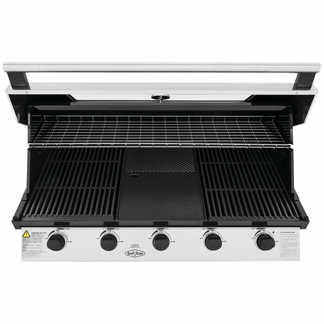 Beefeater 1200 Series 5 Burner Built-In LPG BBQ BBG1250SB - Factory Seconds