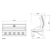 Beefeater 1600 Series 5 Burner Built-In LPG BBQ BBG1650DA - Factory Seconds
