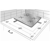 Beko 60cm 4 Zone Ceramic Cooktop BCT601CG