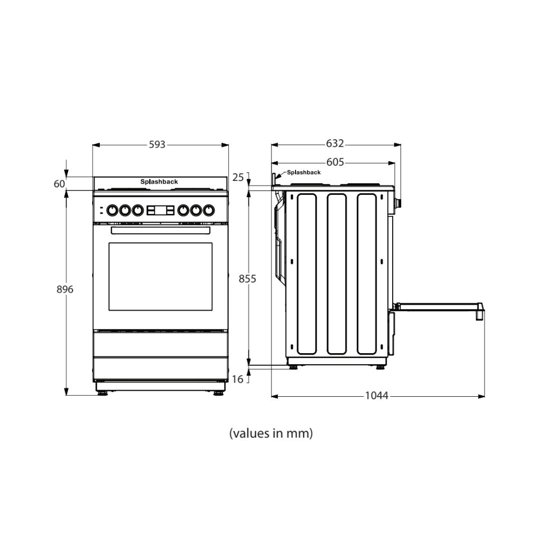 Beko 60cm Electric White Freestanding Oven BFC60EMW1