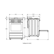 Beko 60cm Electric White Freestanding Oven BFC60EMW1