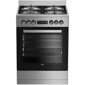 Beko 60cm Dual Fuel Stainless Steel Freestanding Oven BFC60GMX