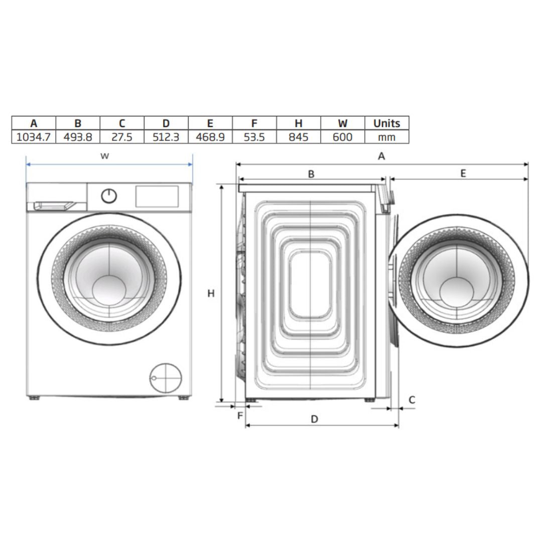 Beko 8kg/4kg UltraFast Washer Dryer Combo BWDB8420W1