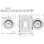 Beko 9kg Front Load Washing Machine with Steam and AutoDose BFLB903ADW1