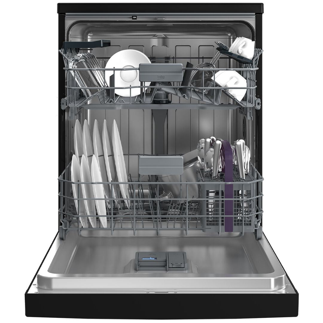 Beko 60cm Freestanding Black Dishwasher BDFB1430B