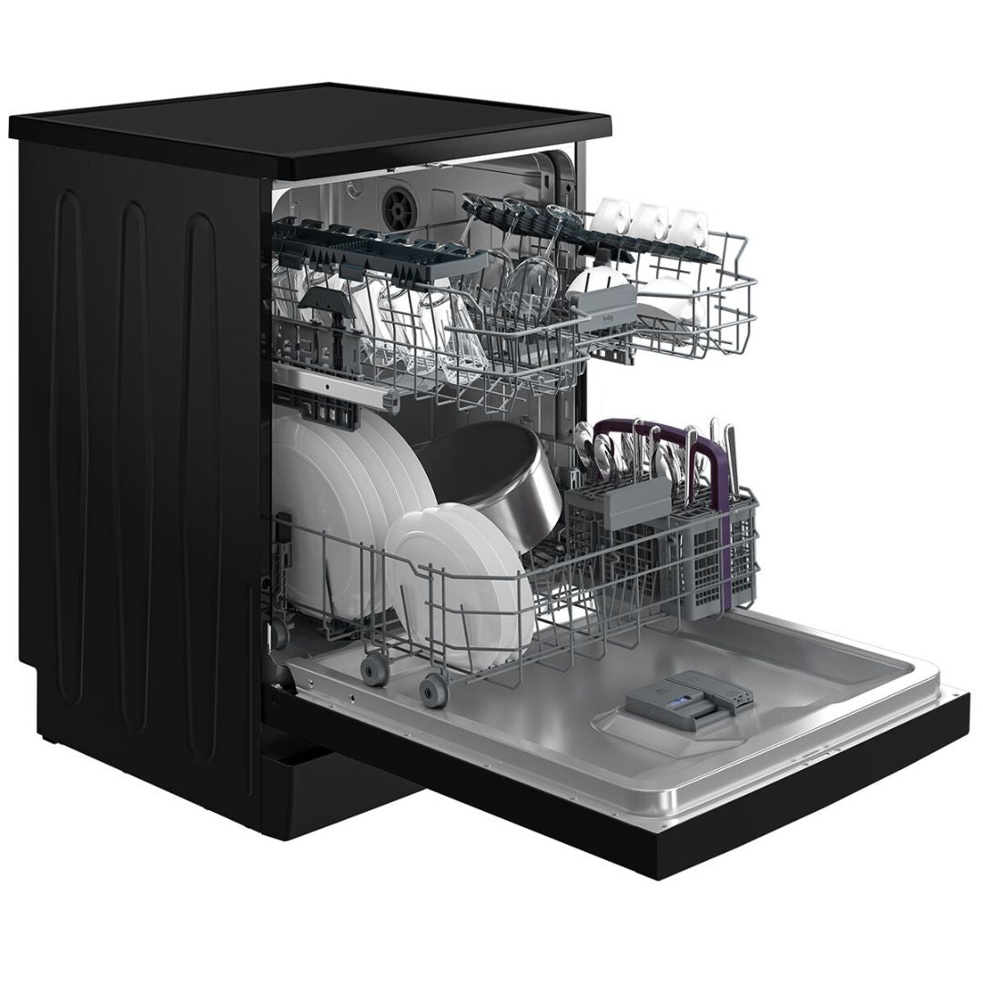 Beko 60cm Freestanding Black Dishwasher BDFB1430B