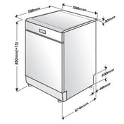 Beko 60cm Stainless Steel Freestanding Dishwasher BDFB1430X