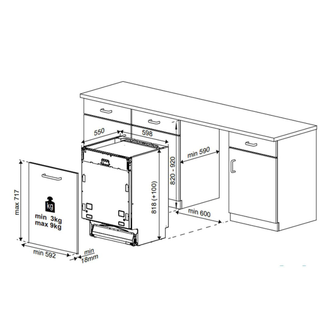 Beko 60cm Fully Integrated Dishwasher BDI1420