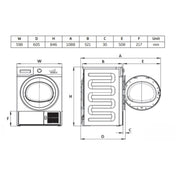Beko 8kg Heat Pump Dryer with Steam BDPB802SW