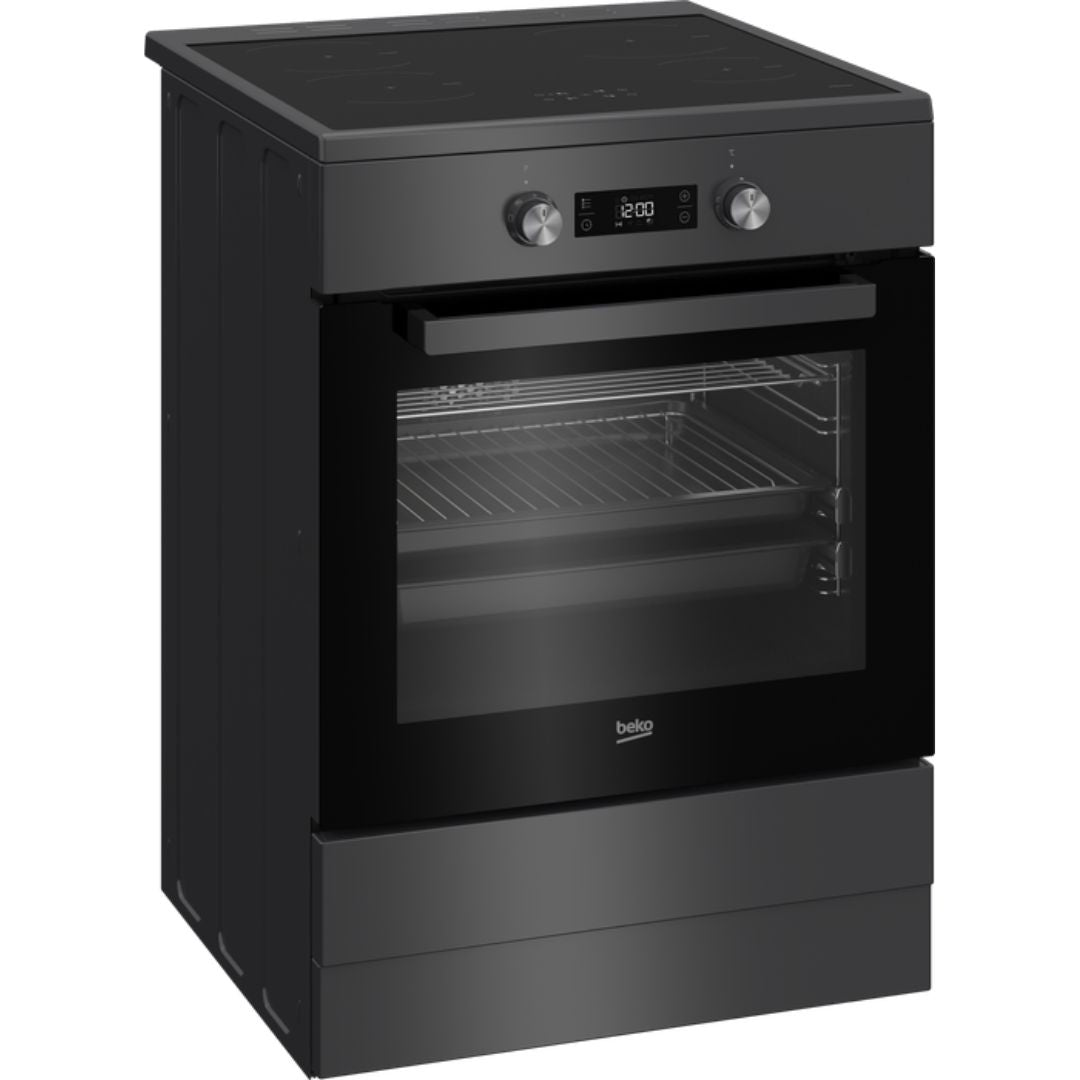 Beko 60cm Anthracite Freestanding Oven with Induction Cooktop BFCB60IMAN