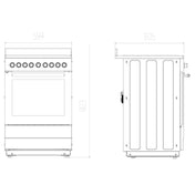 Beko 60cm Anthracite Freestanding Oven with Induction Cooktop BFCB60IMAN