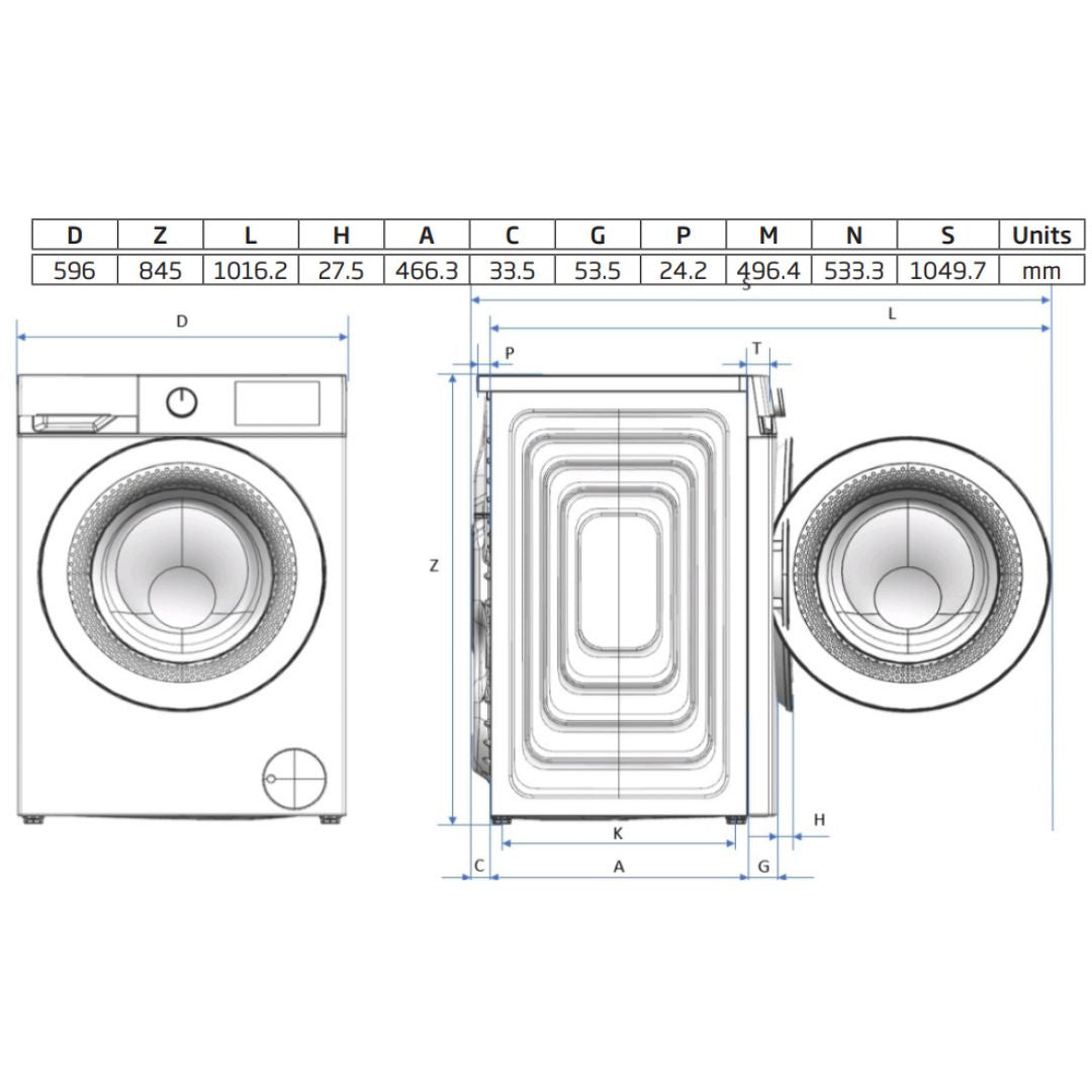 Beko 8kg/4kg UltraFast Washer Dryer Combo BWDB8420W