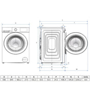Beko 8kg Front Load Washing Machine with Steam BFLB8020W