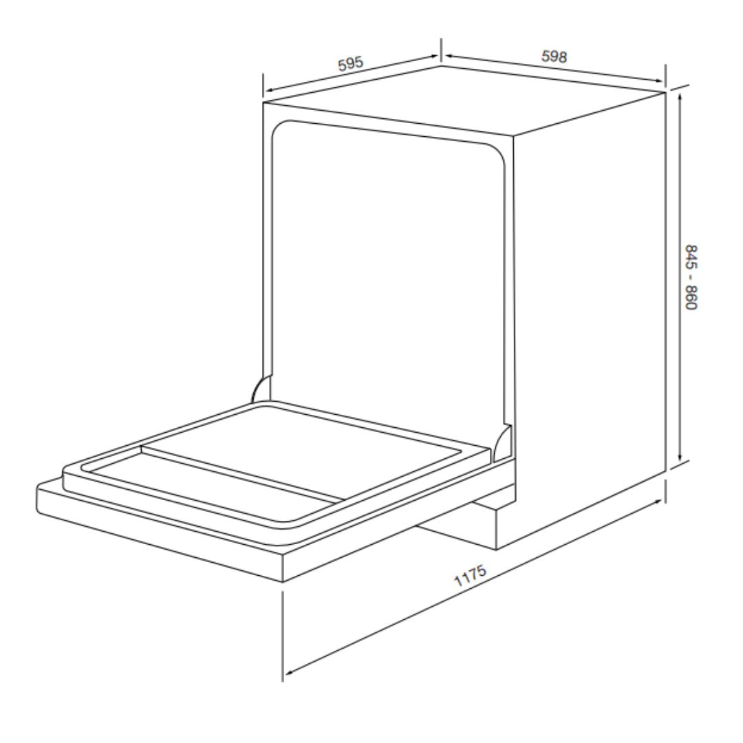 Belling 60cm Freestanding Stainless Steel Dishwasher BD14FSDX-2