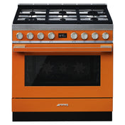 Smeg 90cm Orange Freestanding Portofino Oven CPF9GPORA - Factory Seconds