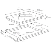 Chef 90cm Induction Cooktop CHI944BB - Factory Seconds