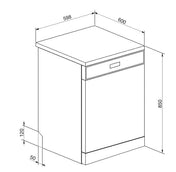 Smeg Silver Freestanding Dishwasher DWA6214S2 - Clearance