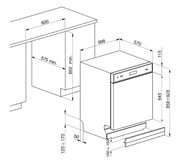 Smeg Stainless Steel Underbench Diamond Series Dishwasher DWAU6D15XT- Factory Seconds Discount