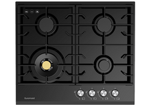 Load image into Gallery viewer, Euromaid 60cm Gas Black Glass Cooktop EC64GB
