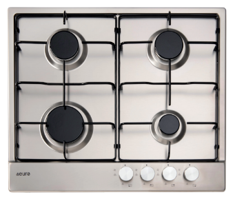 Euro 60cm Stainless Steel Gas Cooktop ECT600GS - Factory Seconds Discount