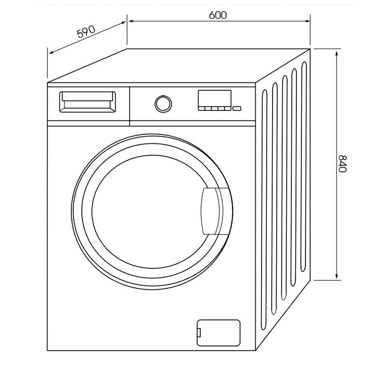 Euromaid 7kg Front Load Washing Machine EFL700WPRO
