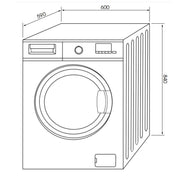 Euromaid 7kg Front Load Washing Machine EFL700WPRO
